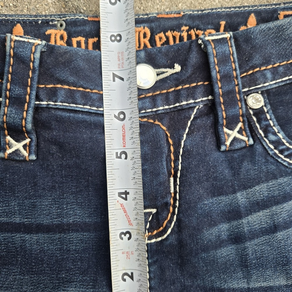 Rock Revival Jazlyn Bootcut Mid Rise Jeans Women Size 25 Embellished - Picture 5 of 10